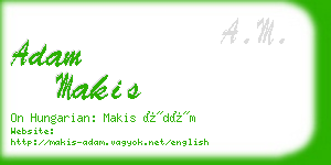 adam makis business card